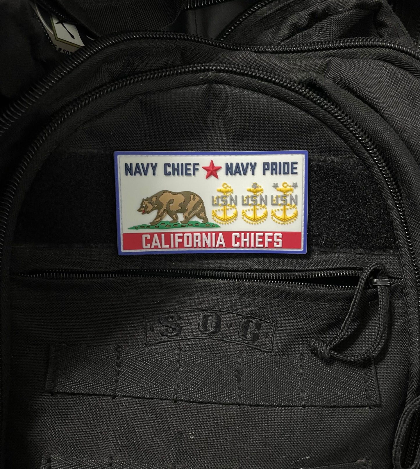 California Chiefs Glow in the Dark PVC Patches.
