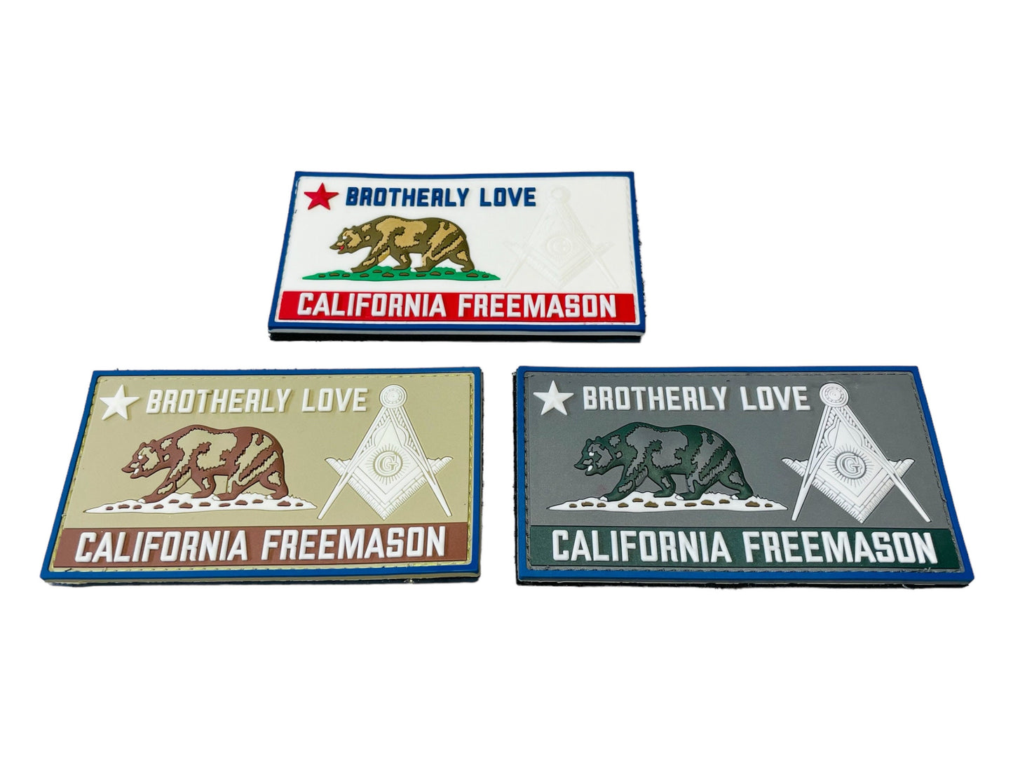California Freemason Glow in the Dark PVC Patches.