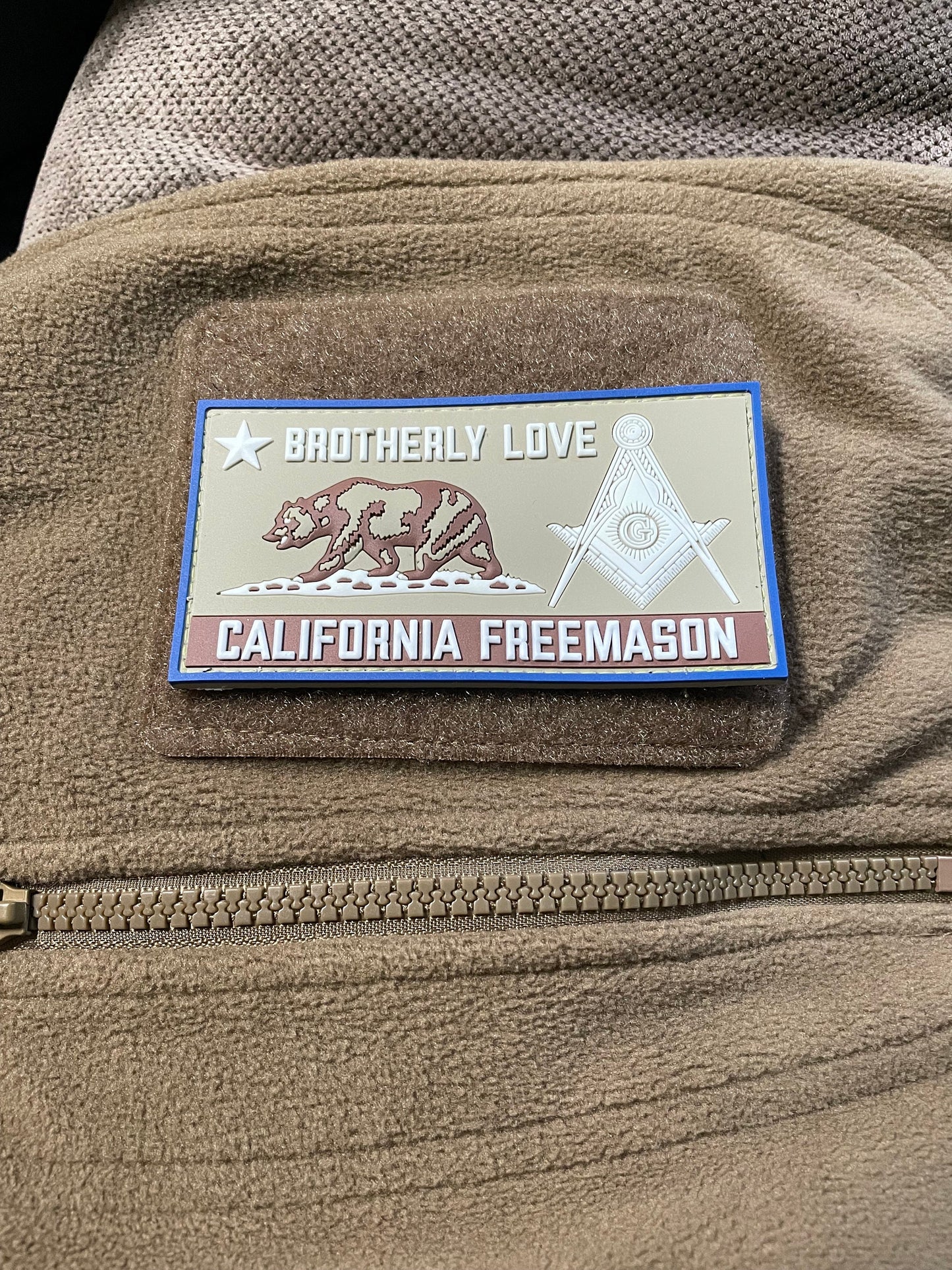 California Freemason Glow in the Dark PVC Patches.
