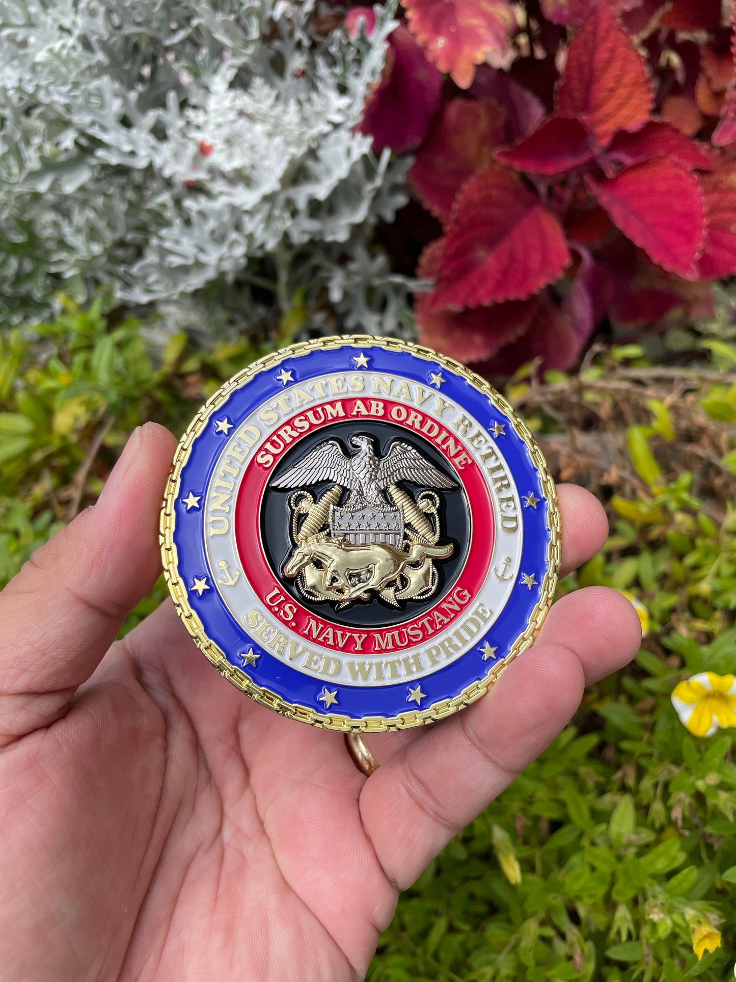 3” RETIRED LDO/CWO Mustang Challenge Coin.