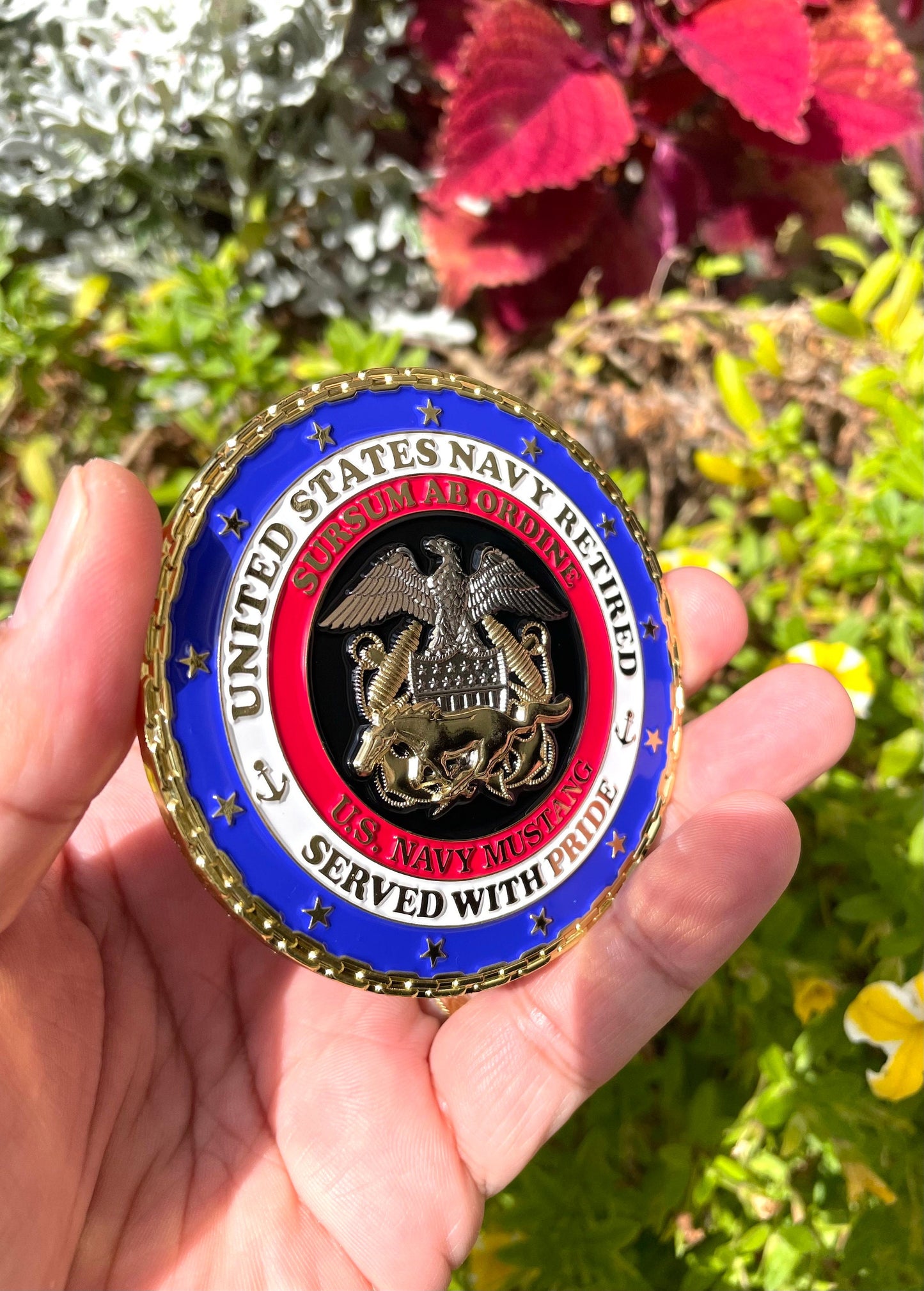 3” RETIRED LDO/CWO Mustang Challenge Coin.