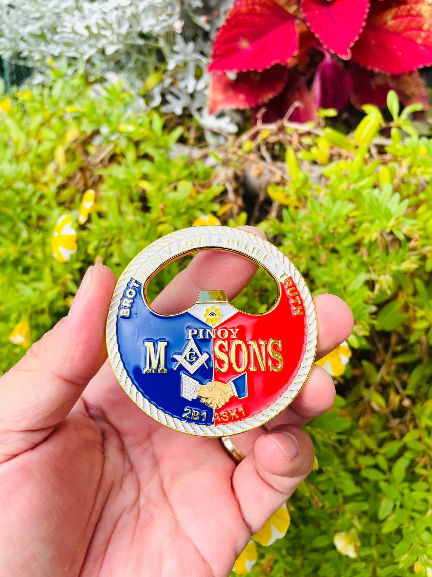 2.5” Pinoy Mason Challenge Coin/Bottle Opener
