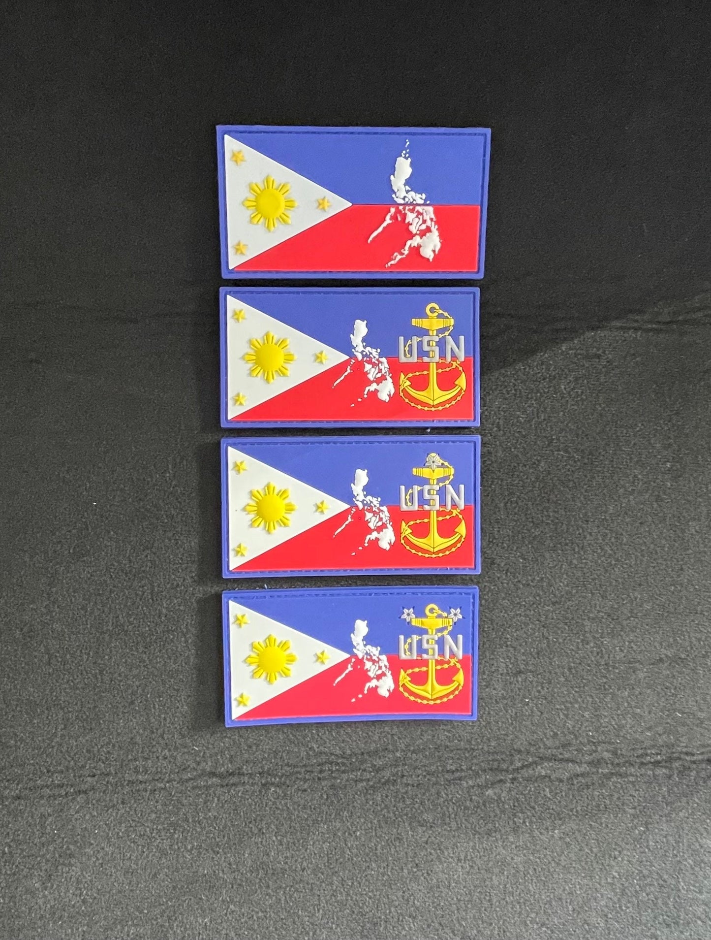 Philippines Flag All Hands, E7/E8/E9 Glow in the Dark PVC Patches