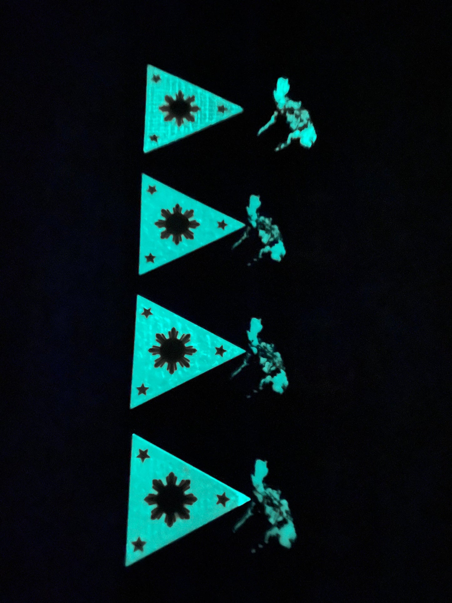 Philippines Flag All Hands, E7/E8/E9 Glow in the Dark PVC Patches
