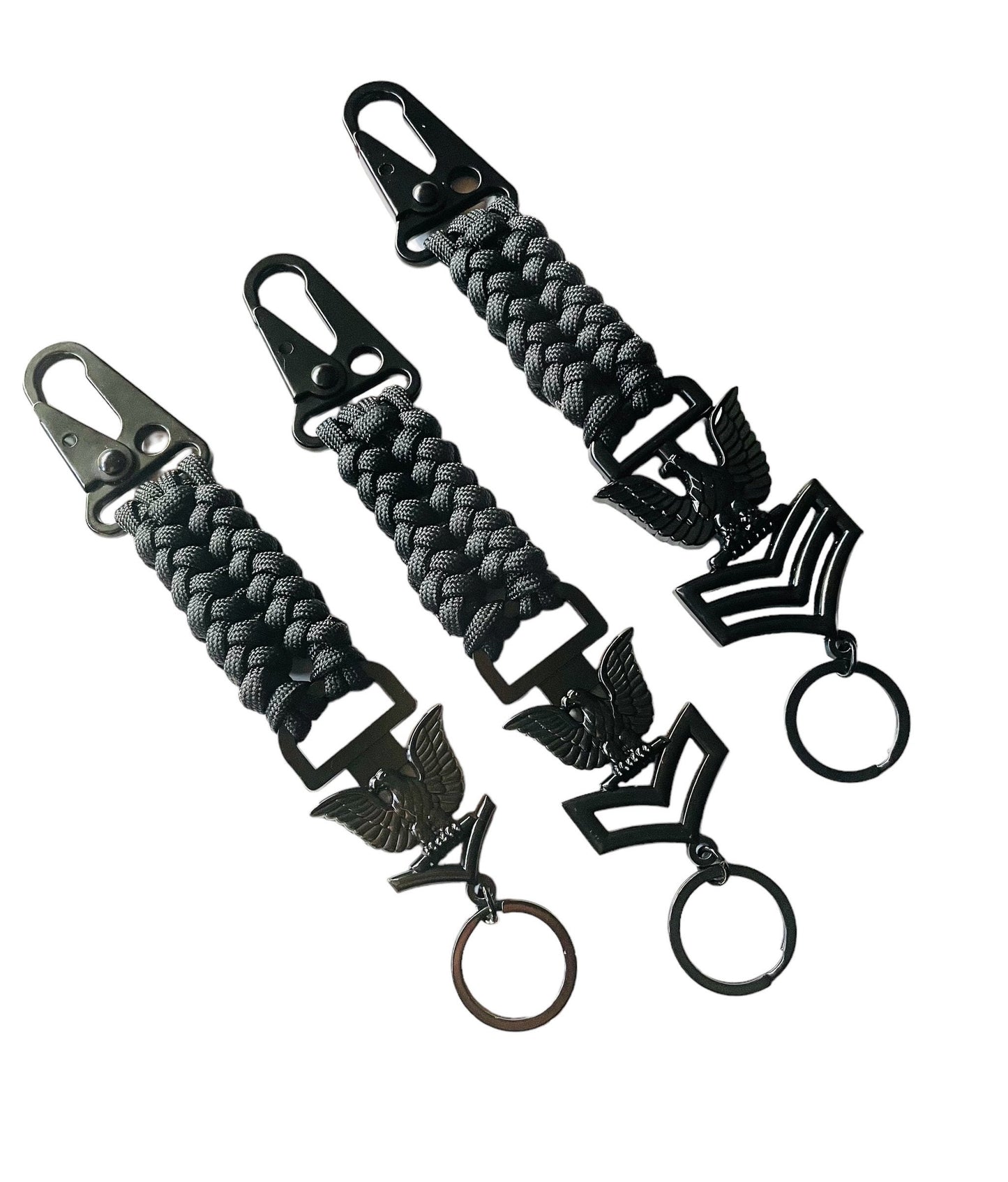 USN Third Class, Second Class and First Class Petty Offices Sanctified Paracord Weave Keychains