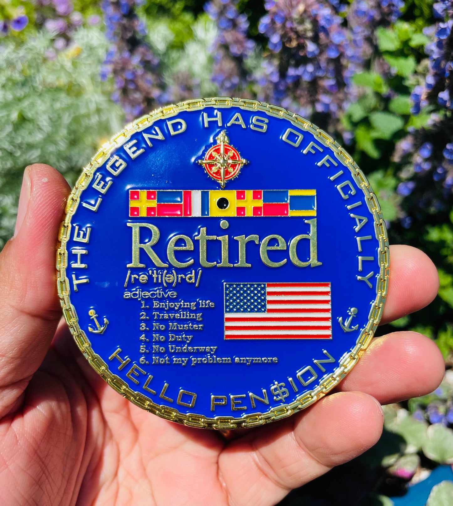 3” RETIRED Naval Officer Challenge Coin.