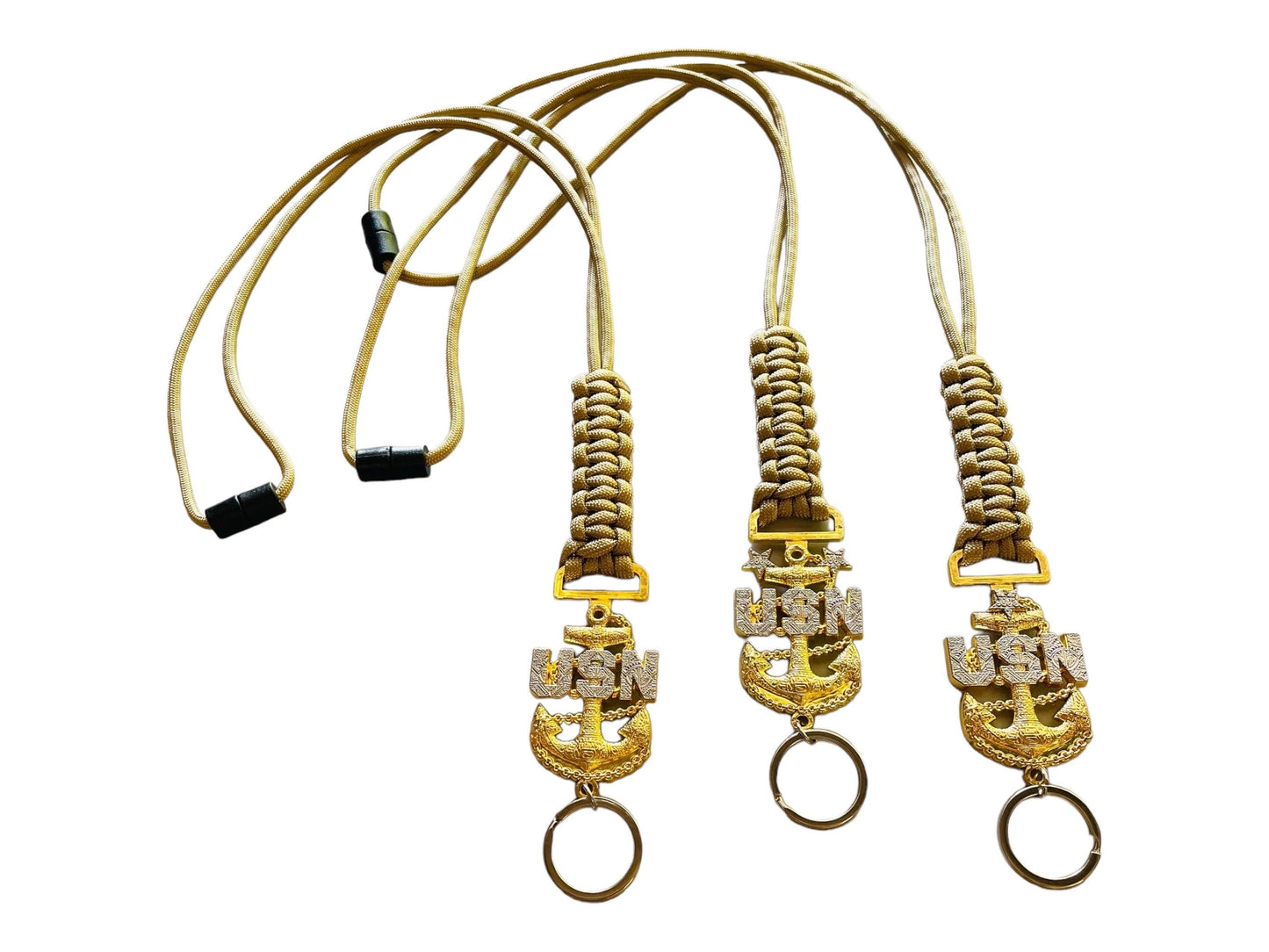 USN E7/E8/E9 Tribal Anchors Paracord Neck Lanyard