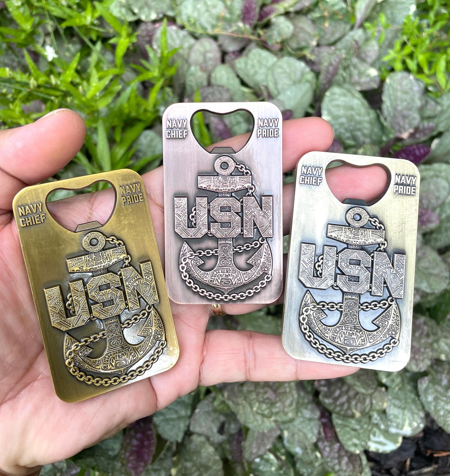 CPO Class 131 FY25 Bottle Opener/Coin with Tribal Anchors