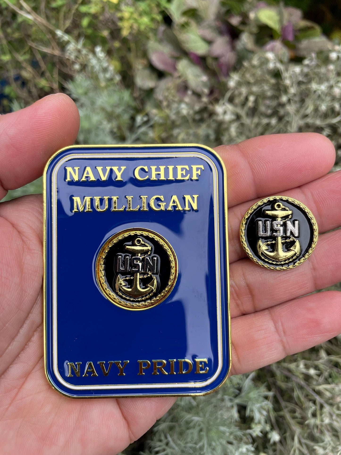 FORE Golf Chief, Senior Chief and Master Chief Challenge Coin with 2 golf ball markers.