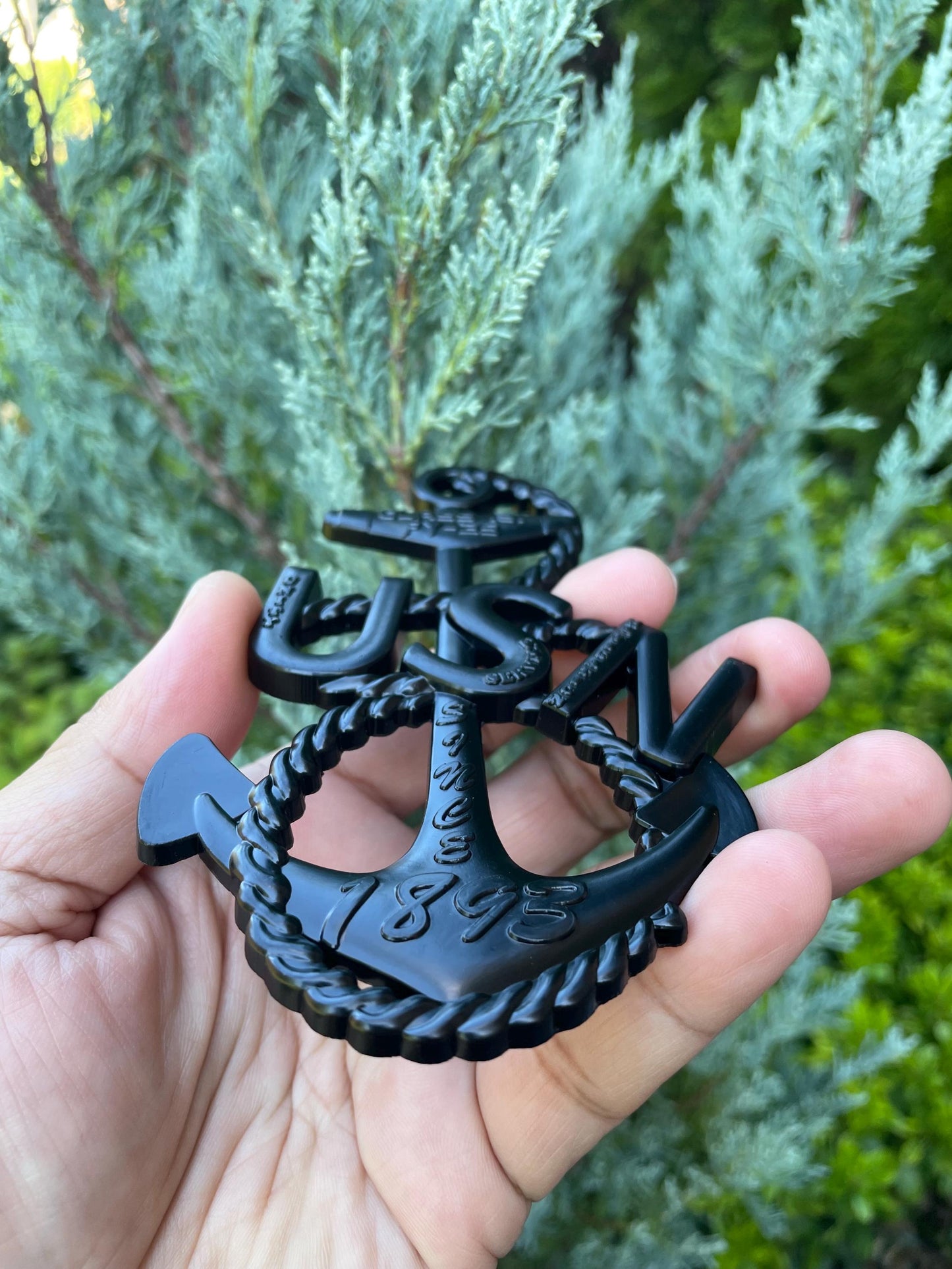USN Class 131 FY25 4” All Black Heritage Anchor Coin