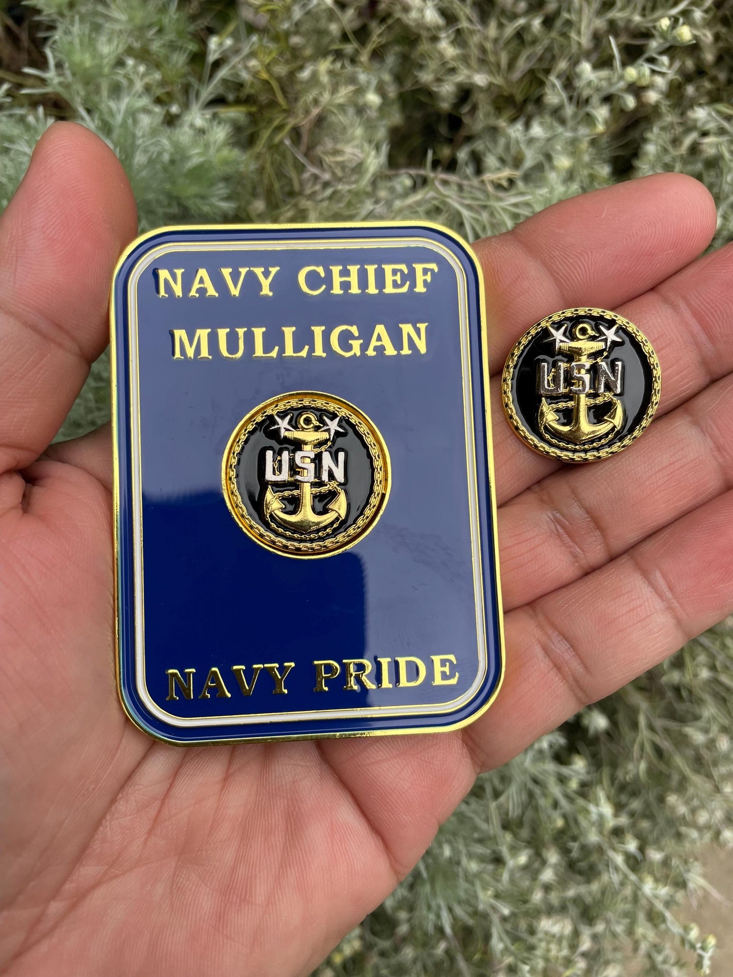 FORE Golf Chief, Senior Chief and Master Chief Challenge Coin with 2 golf ball markers.