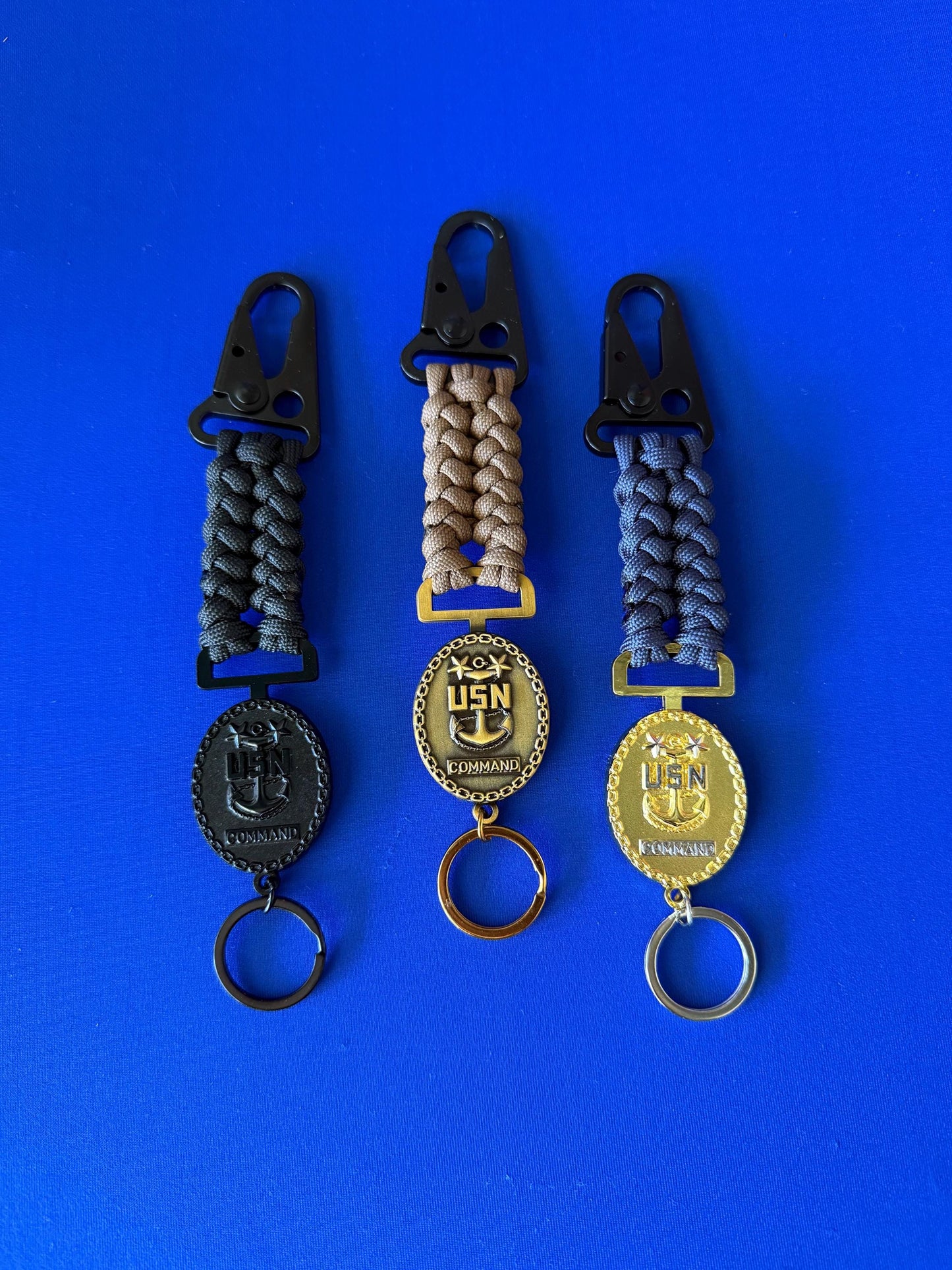 USN Command Master Chief Cookie Paracord keychains