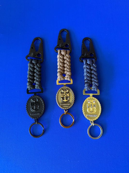 USN Command Master Chief Cookie Paracord keychains