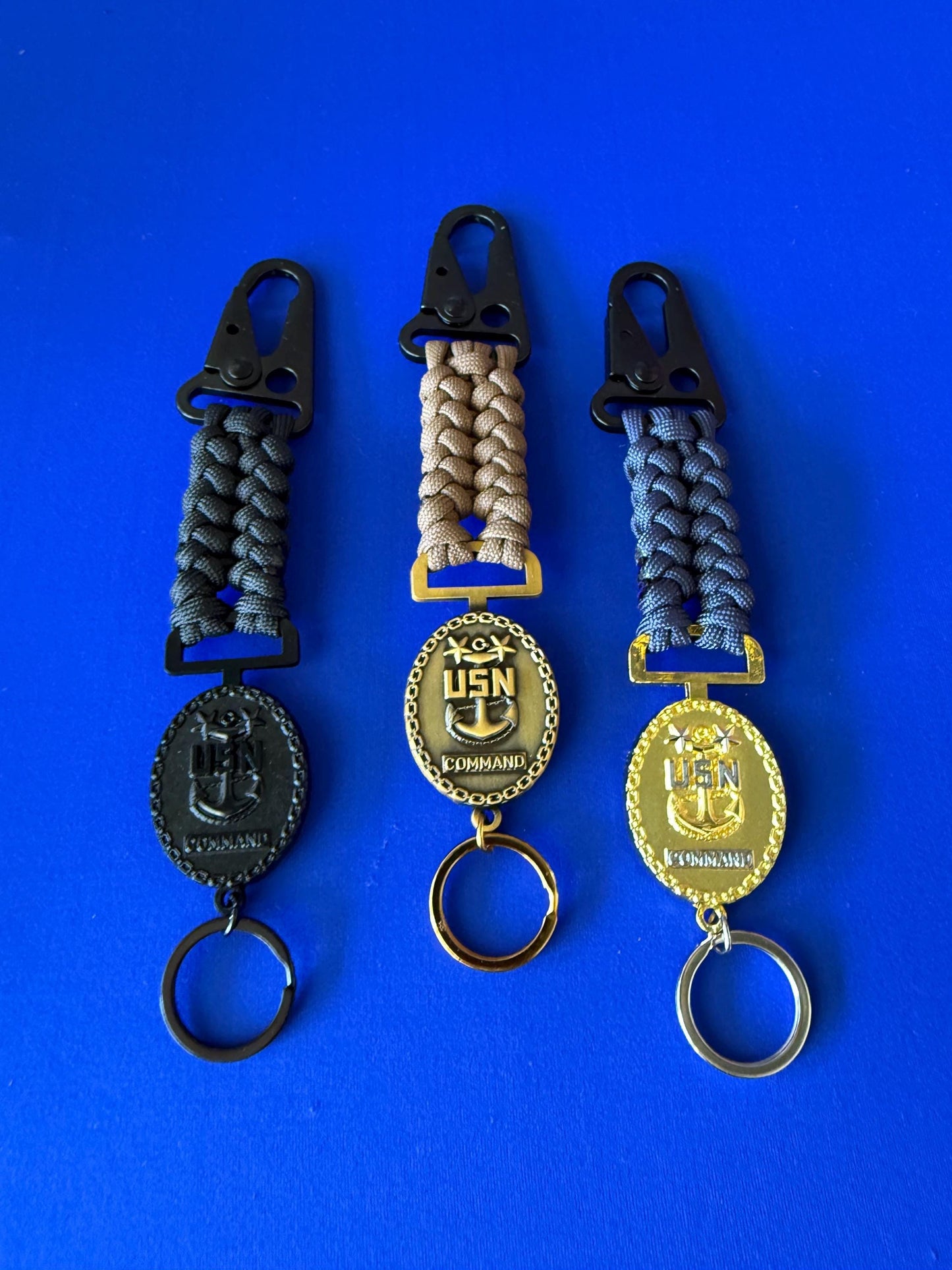 USN Command Master Chief Cookie Paracord keychains