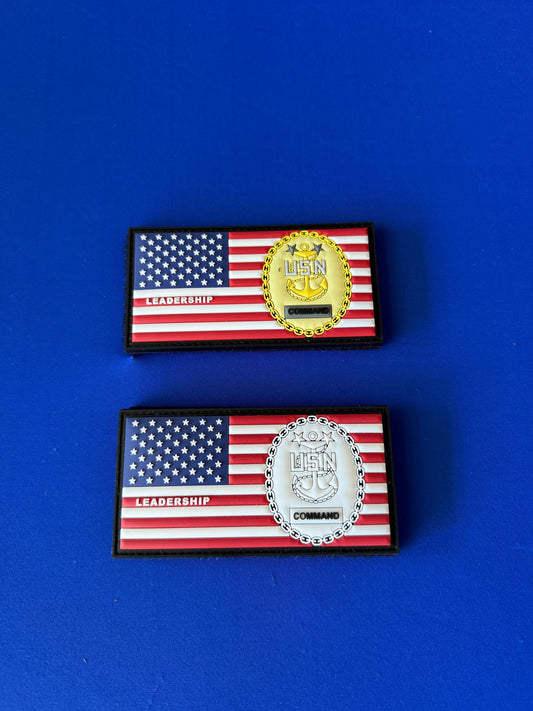 US Navy Command Master Chief Glow in the Dark 4” X 2” PVC Patch