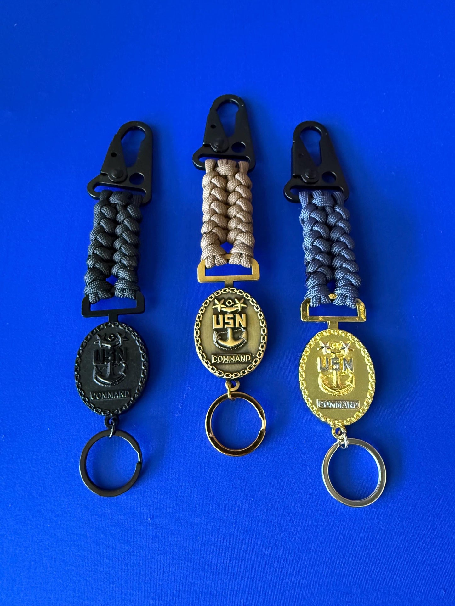 USN Command Master Chief Cookie Paracord keychains