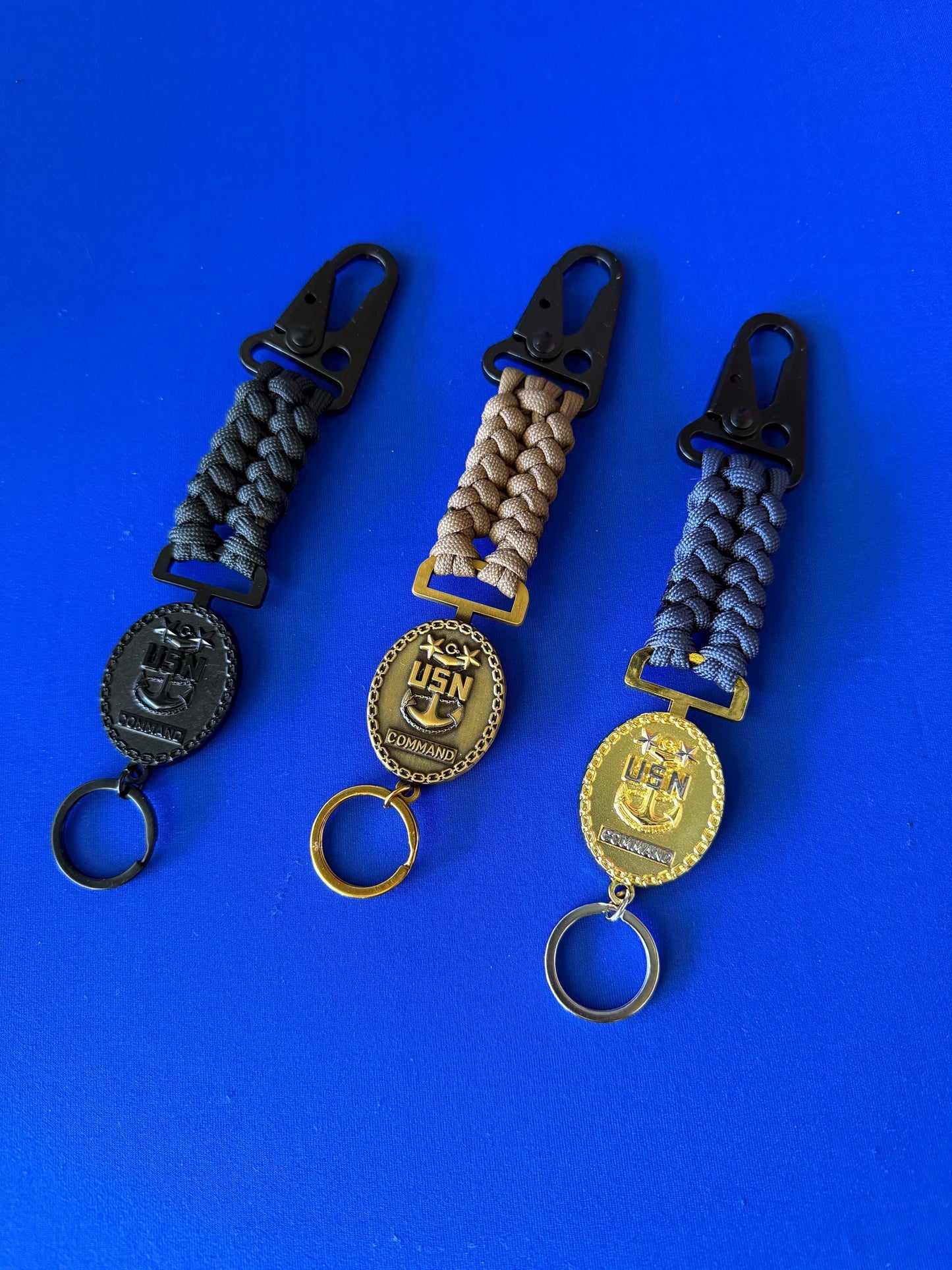 USN Command Master Chief Cookie Paracord keychains