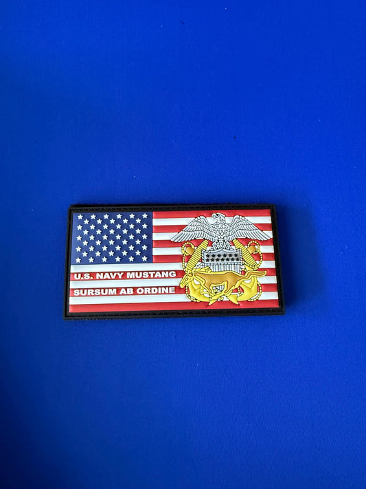 US Navy Mustang Glow in the Dark 4” X 2” PVC Patch