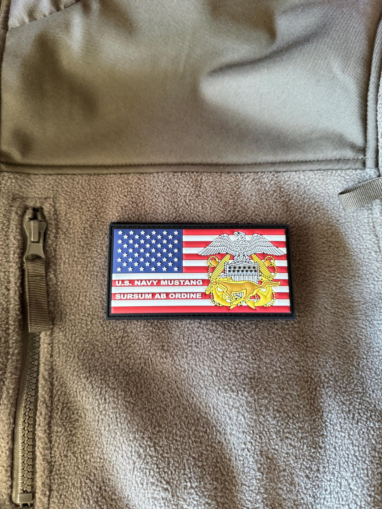 US Navy Mustang Glow in the Dark 4” X 2” PVC Patch