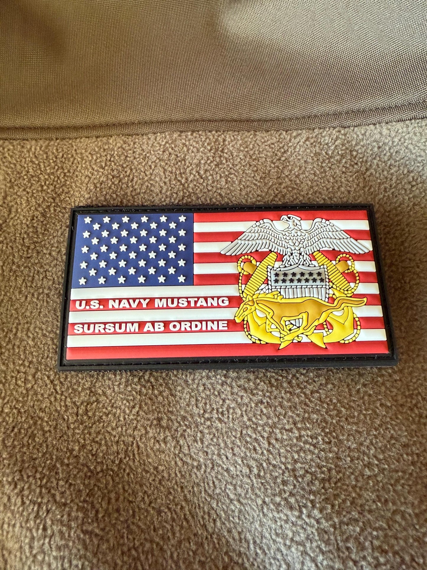 US Navy Mustang Glow in the Dark 4” X 2” PVC Patch