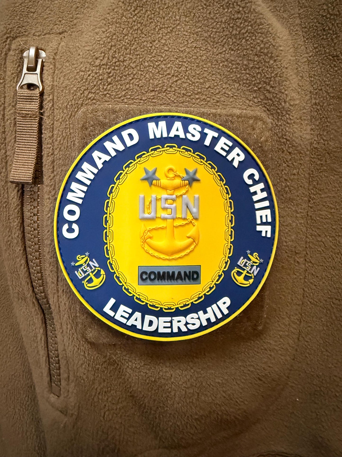 4” US Navy Command Master Chief Glow in the Dark PVC Patch