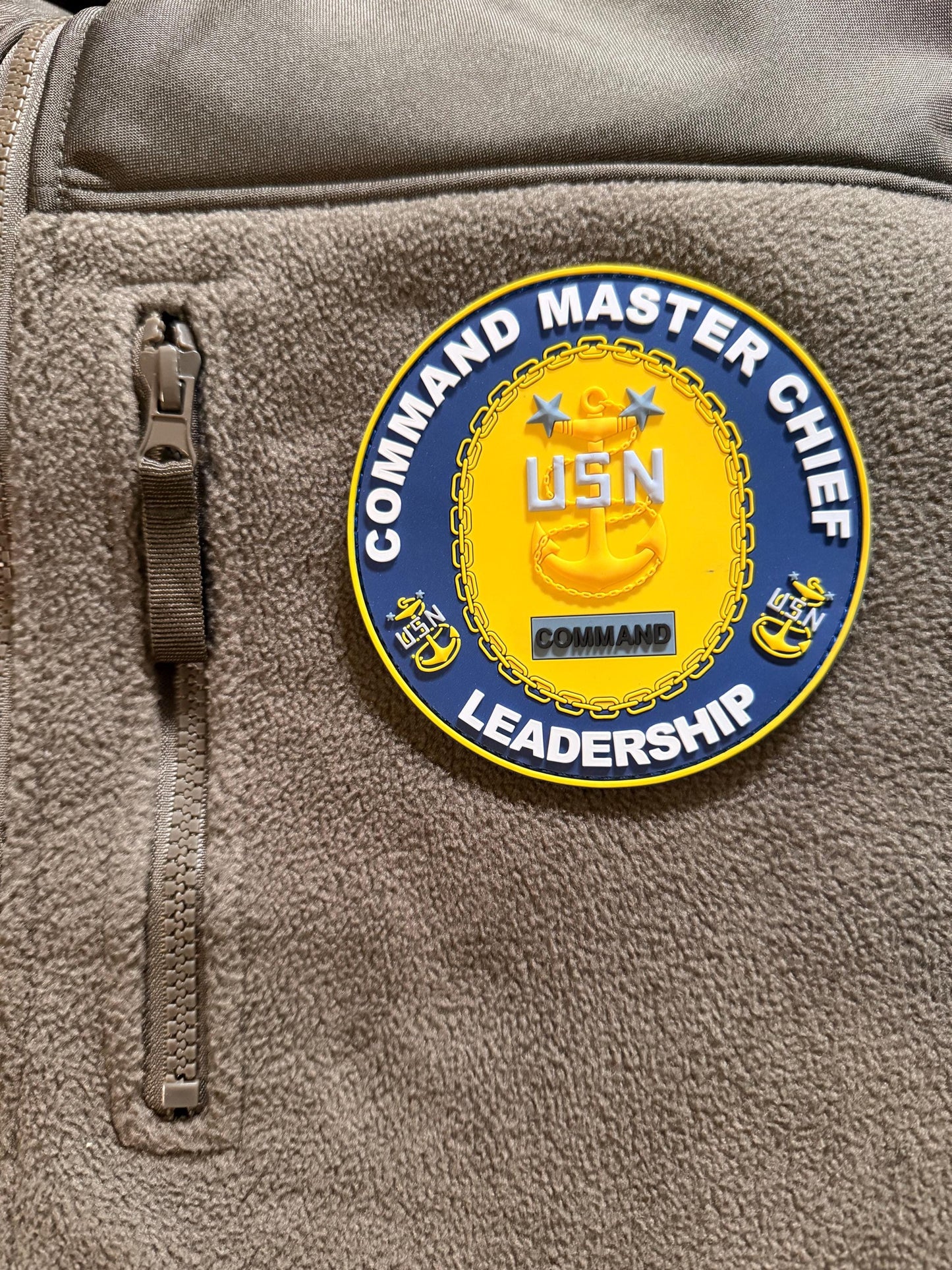 4” US Navy Command Master Chief Glow in the Dark PVC Patch