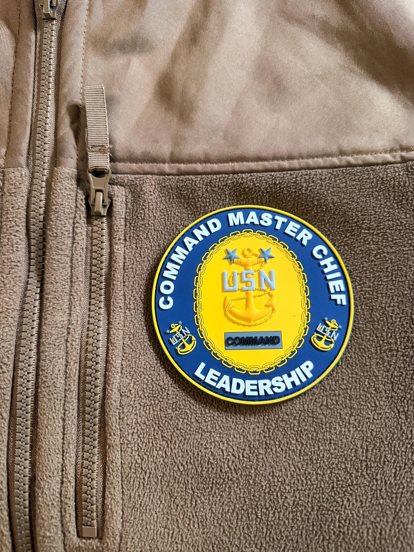 4” US Navy Command Master Chief Glow in the Dark PVC Patch