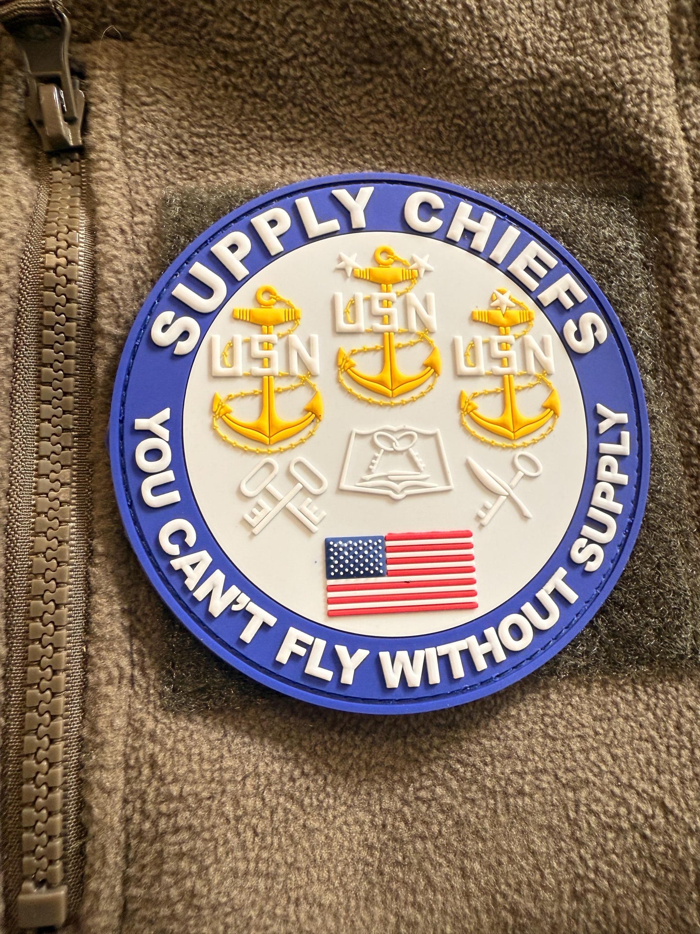 US Navy Supply Chiefs Glow in the Dark 4” PVC Patch