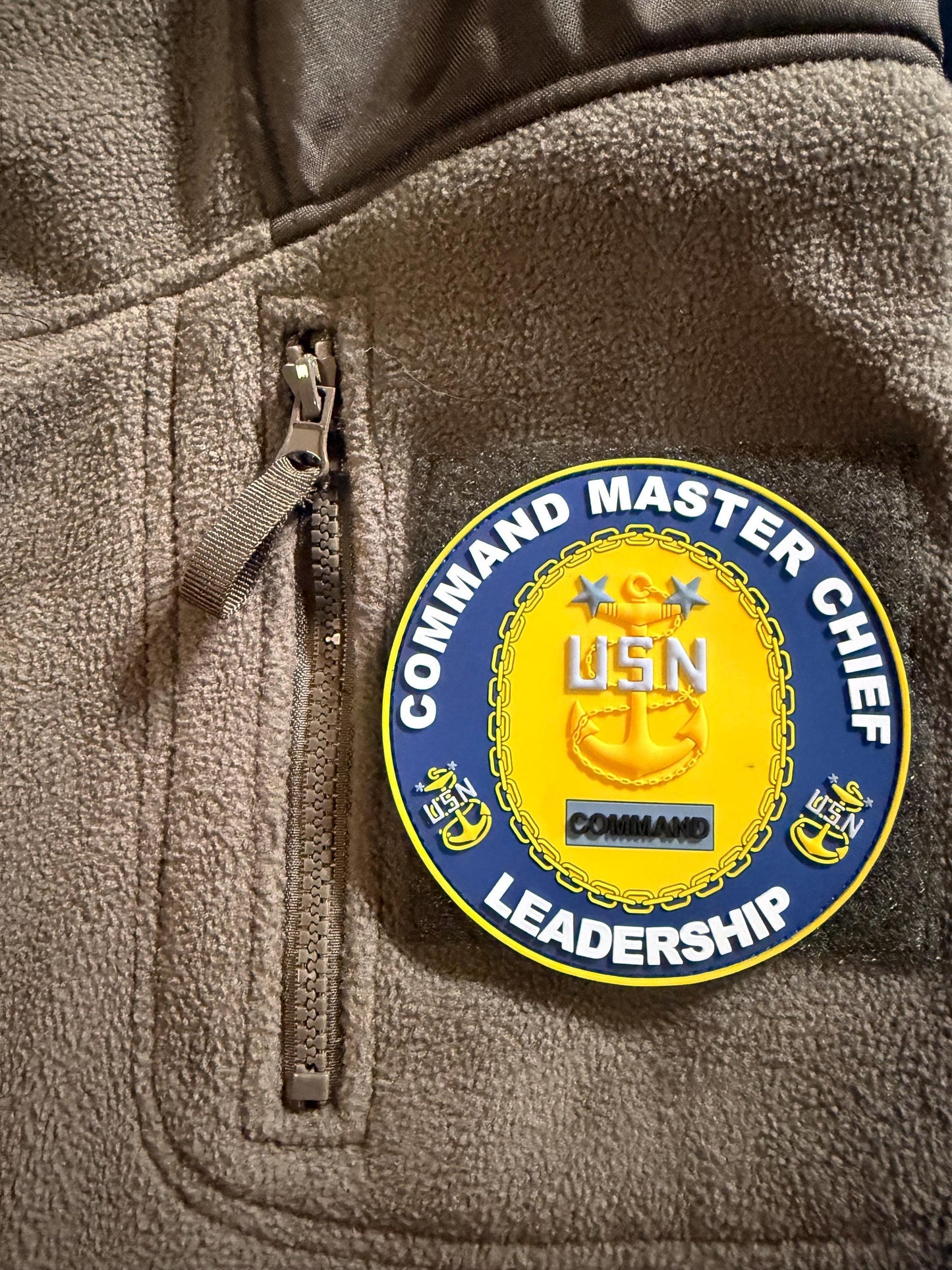 4” US Navy Command Master Chief Glow in the Dark PVC Patch