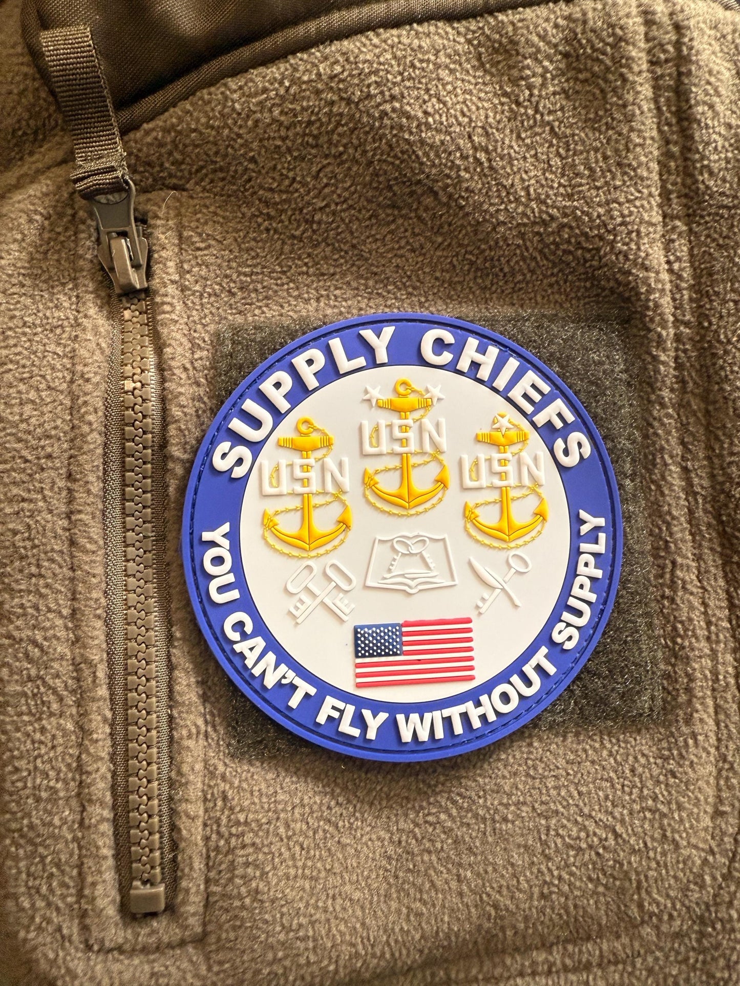 US Navy Supply Chiefs Glow in the Dark 4” PVC Patch