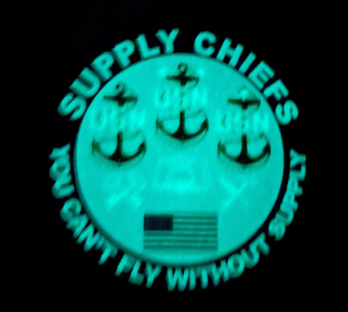 US Navy Supply Chiefs Glow in the Dark 4” PVC Patch