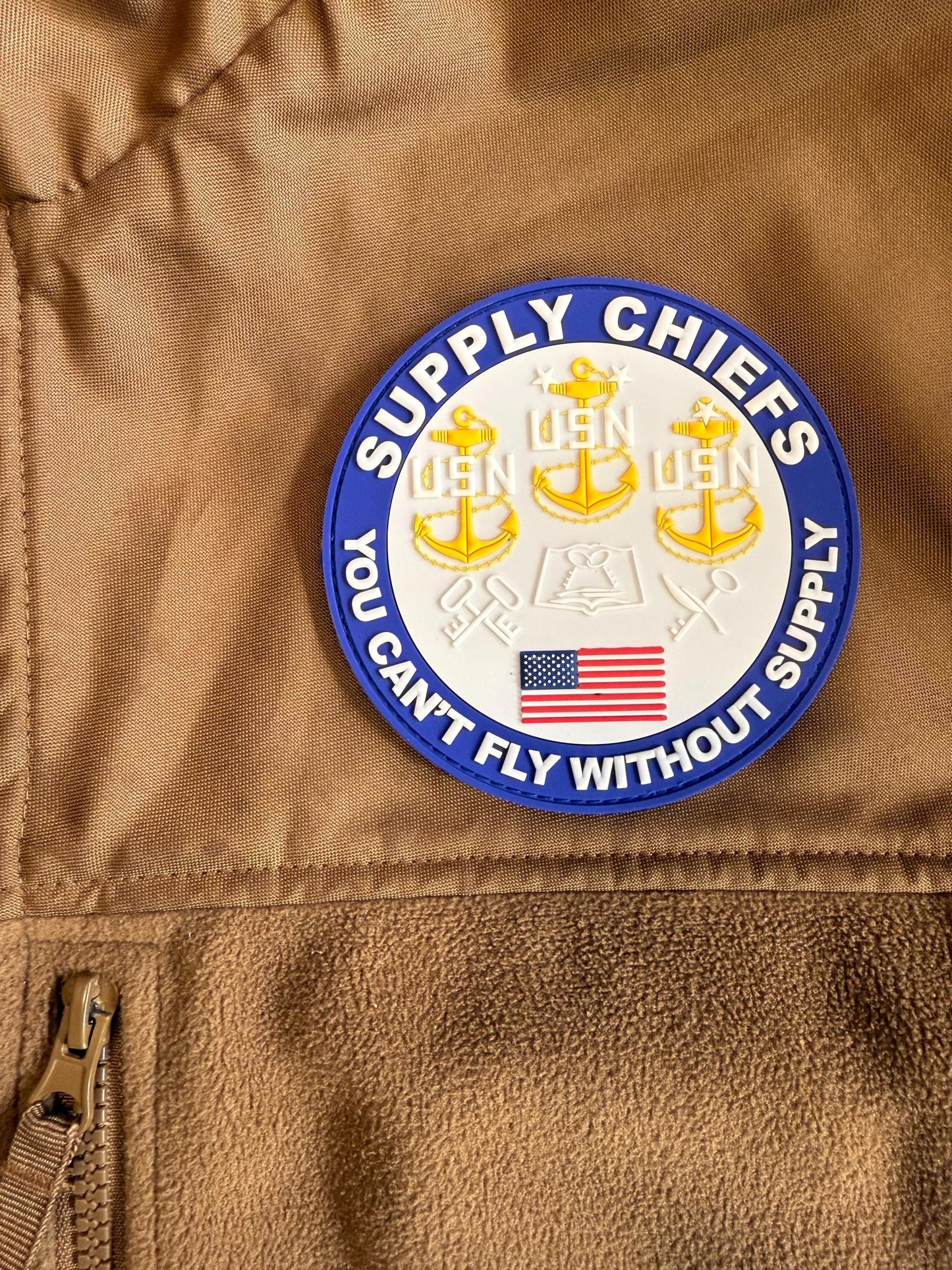 US Navy Supply Chiefs Glow in the Dark 4” PVC Patch