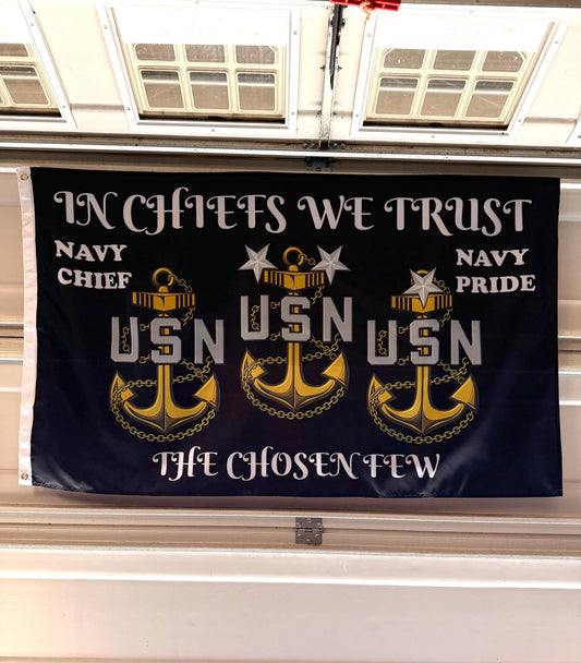USN CPO Mess 5X3 Horizontal Flag