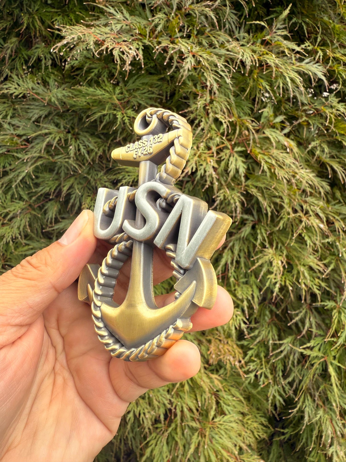 USN Class 132 FY 26 Heritage Anchor Antique Nickel Coin