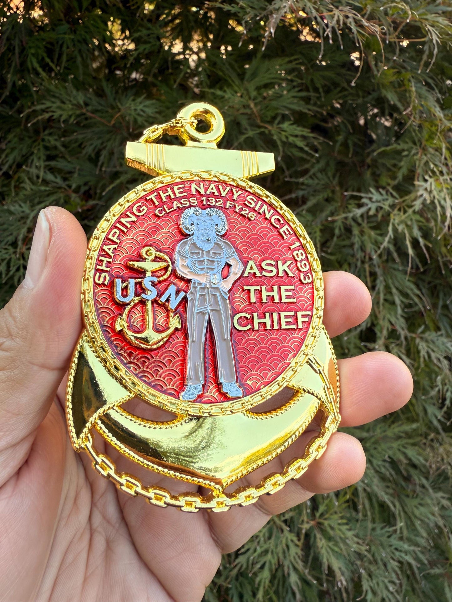 USN CPO Class 132 FY26 4” Anchor Coin