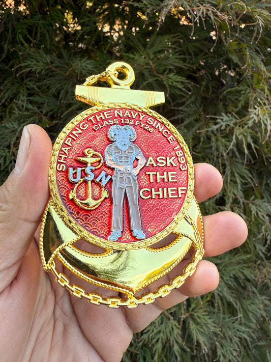 USN CPO Class 132 FY26 4” Anchor Coin