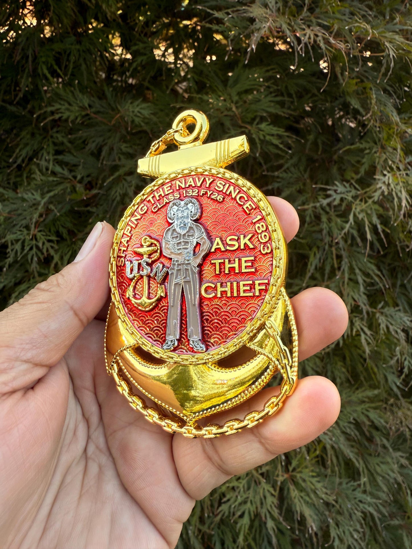 USN CPO Class 132 FY26 4” Anchor Coin