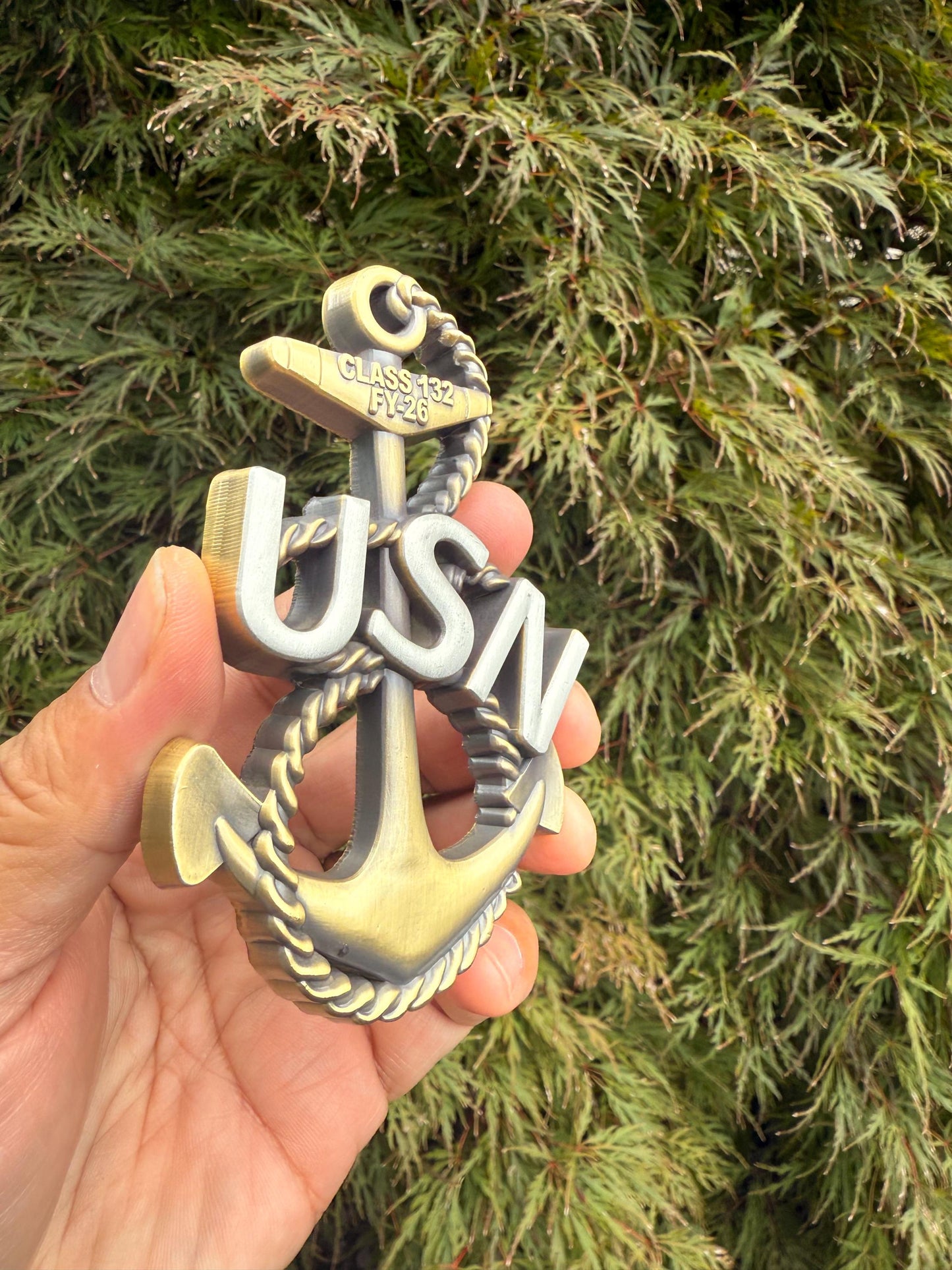 USN Class 132 FY 26 Heritage Anchor Antique Nickel Coin